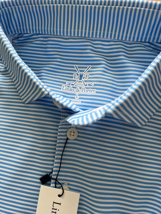 Classic Piqué Polo - Quilt Blue & White