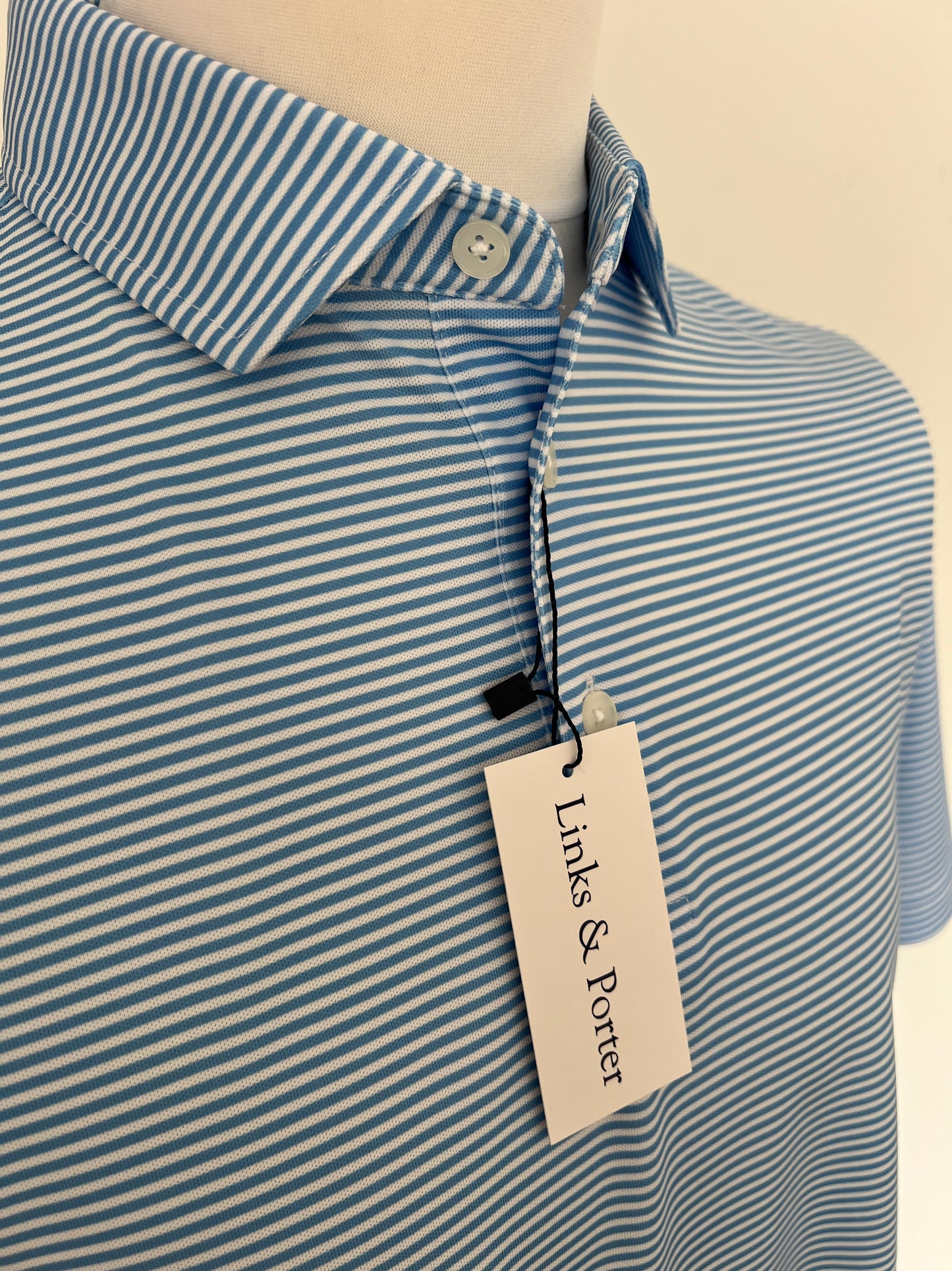 Classic Piqué Polo - Quilt Blue & White